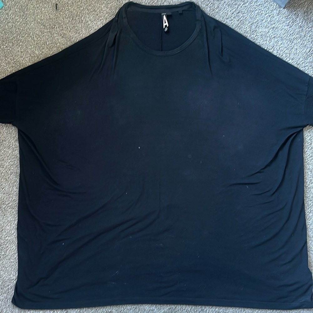 Topshop black elongated shirt stretch fabric